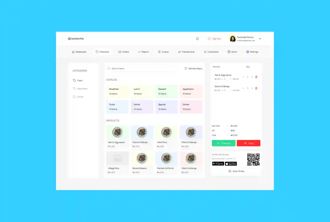 A point-of-sale system for real merchants: sales, stock and daily numbers in one place.